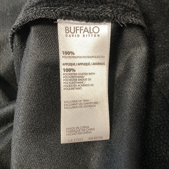 GORGEOUS Black Buffalo David Bitton Mini Dress with Leather&Lace Detailing - Picture 7 of 11